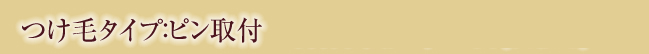 つけ毛タイプ:ピン取付